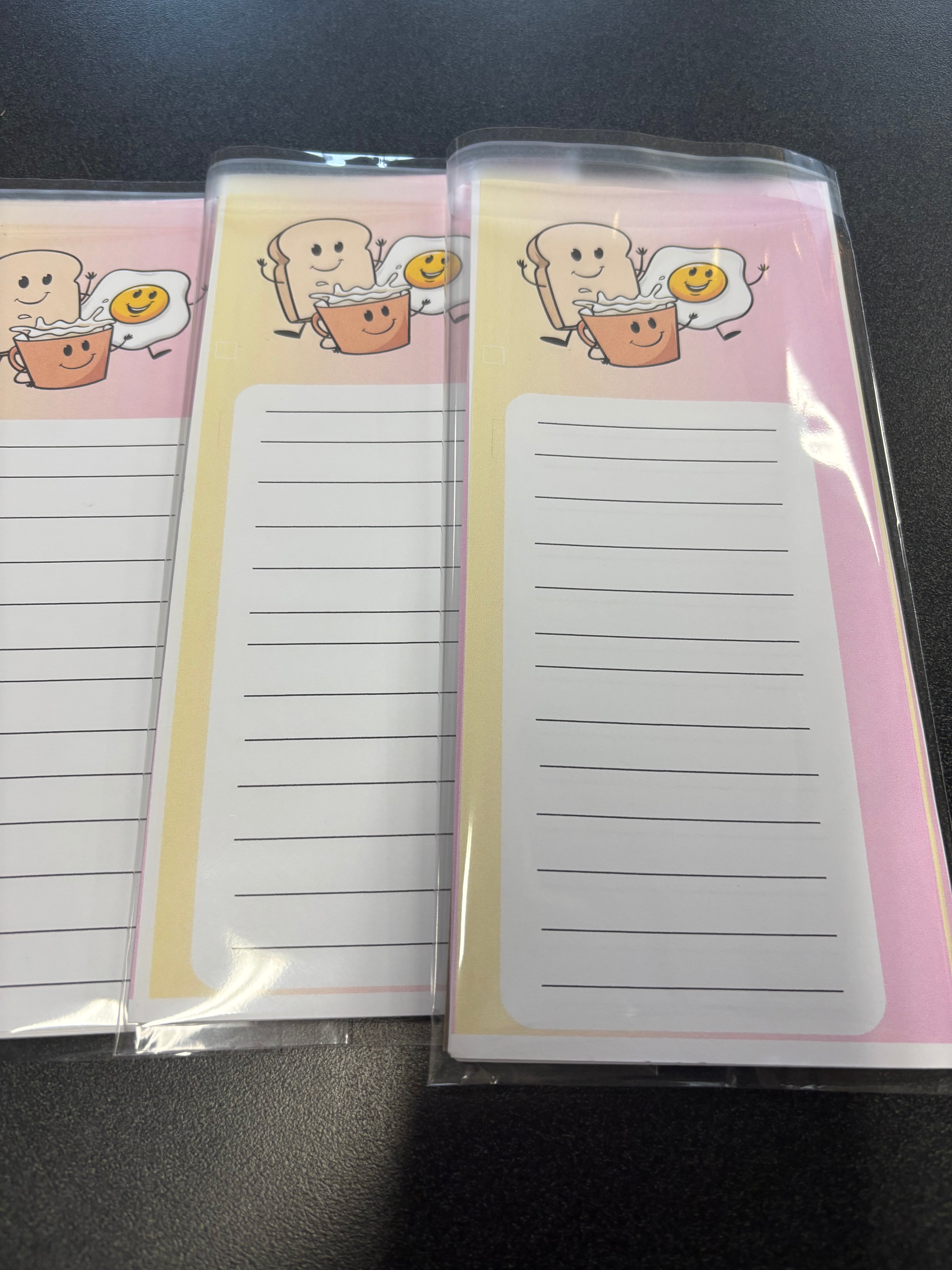 To-do-list notepad breakfast theme