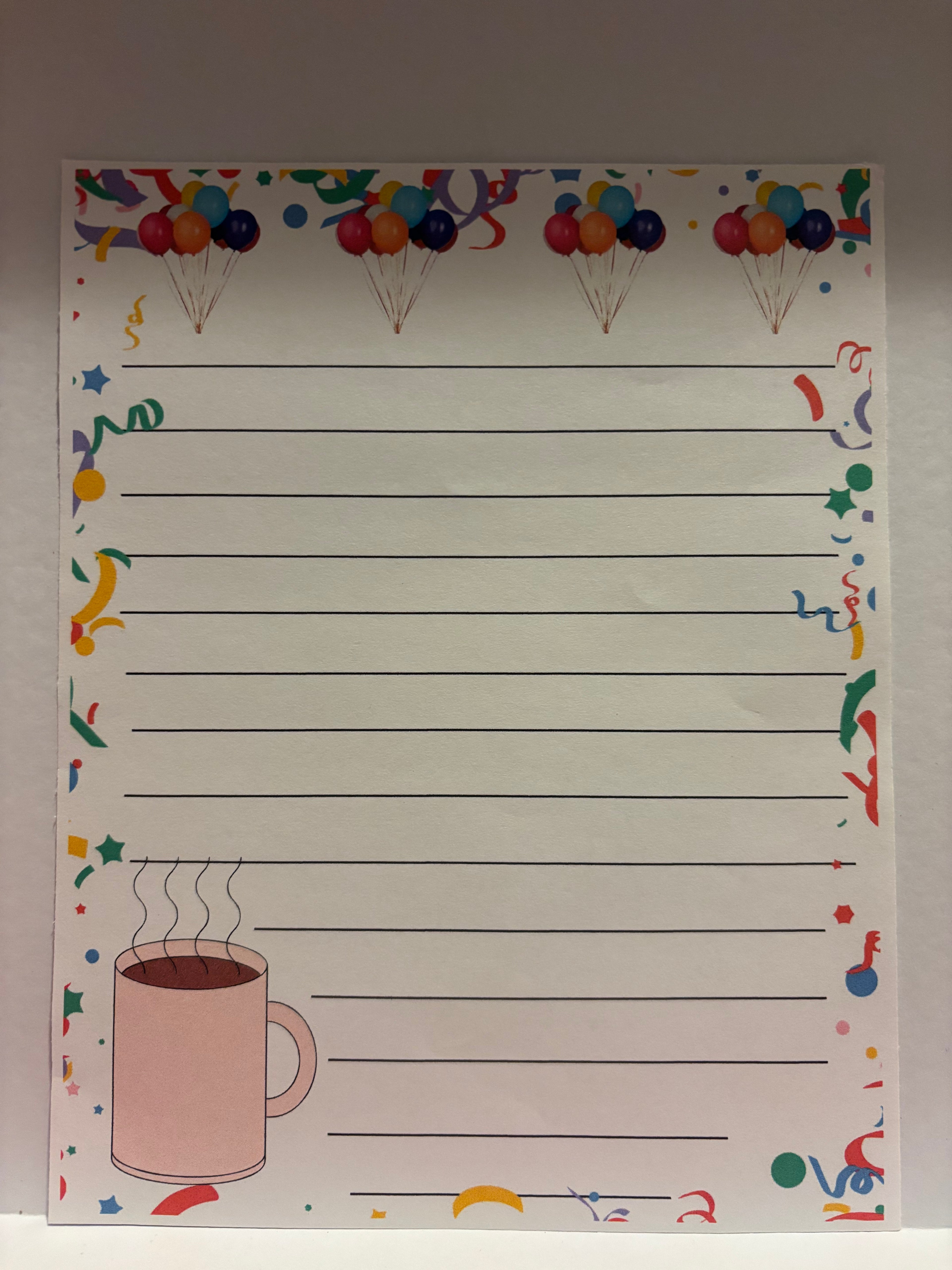 It’s a party notepad